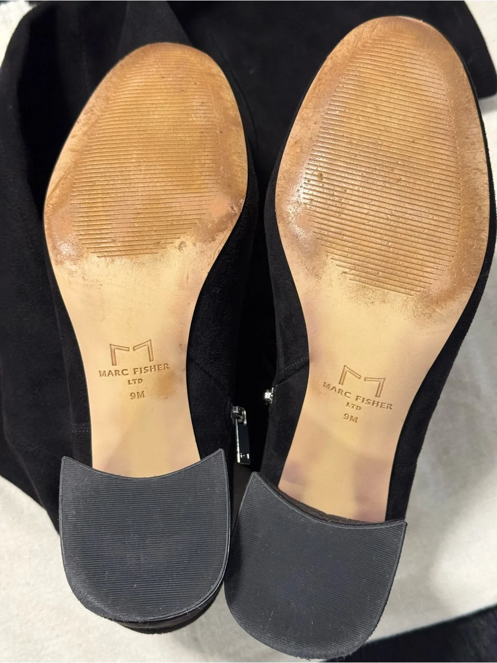 MARC FISHER Yahila Over-the-Knee Suede Block Heel Boots